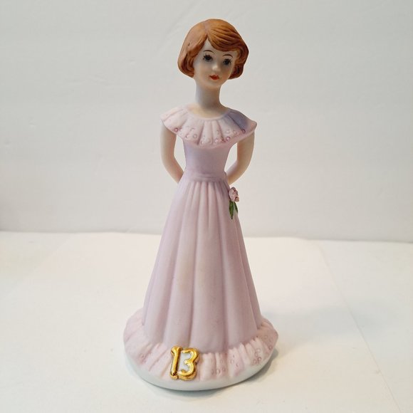 ENESCO Growing Up Birthday Girl Porcelain Bisque 13th Birthday Vintage - Picture 9 of 11